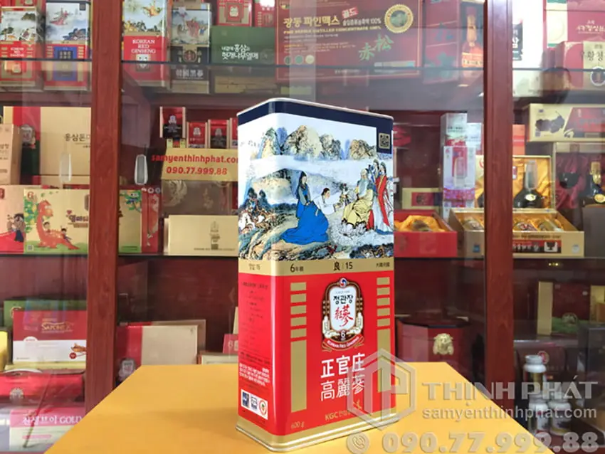 Hồng sâm củ khô KGC 600g 19 củ 15PCS Hồng sâm chính phủ Jung Kwan Jang