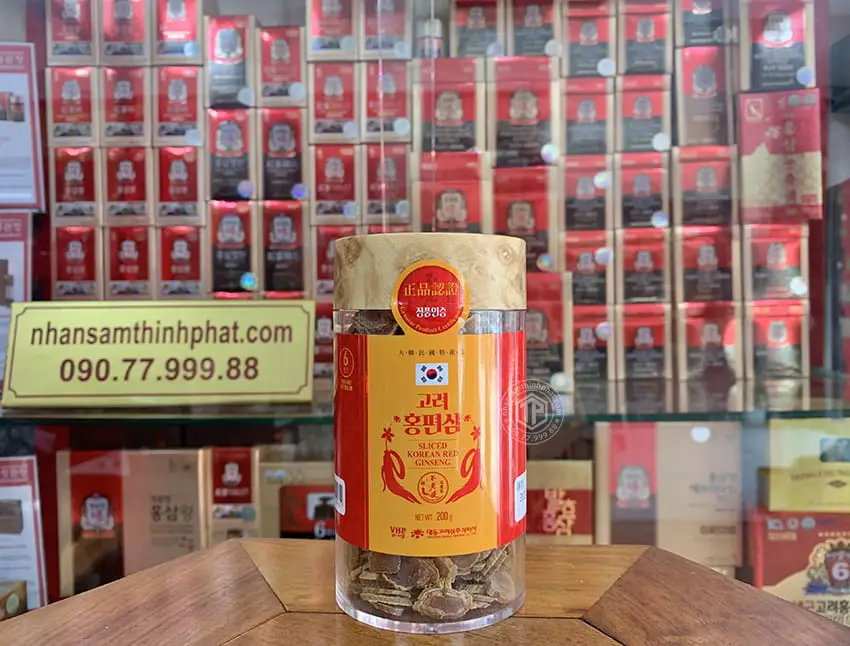 Hồng sâm lát khô Daedong lọ 200g Hồng sâm lát khô Daedong lọ 200g