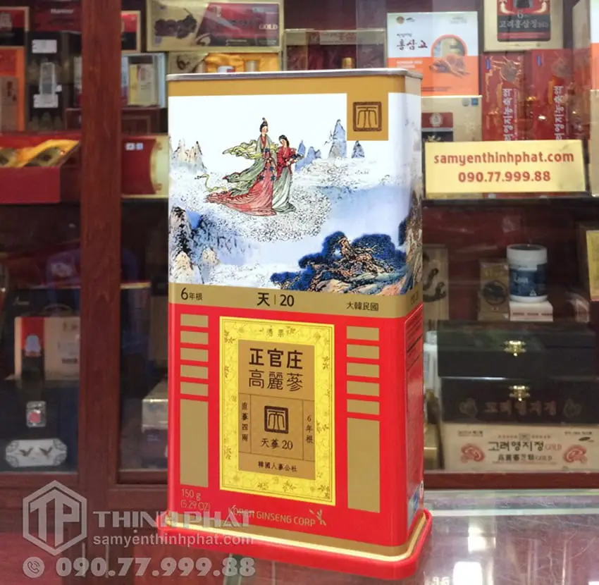 Thiên sâm chính phủ KGC Jung Kwan Jang thượng hạng Heaven 150g 20PCS 7 củ