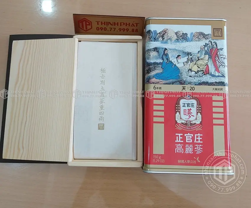 Thiên sâm chính phủ KGC Jung Kwan Jang thượng hạng Heaven 150g 20PCS 7 củ