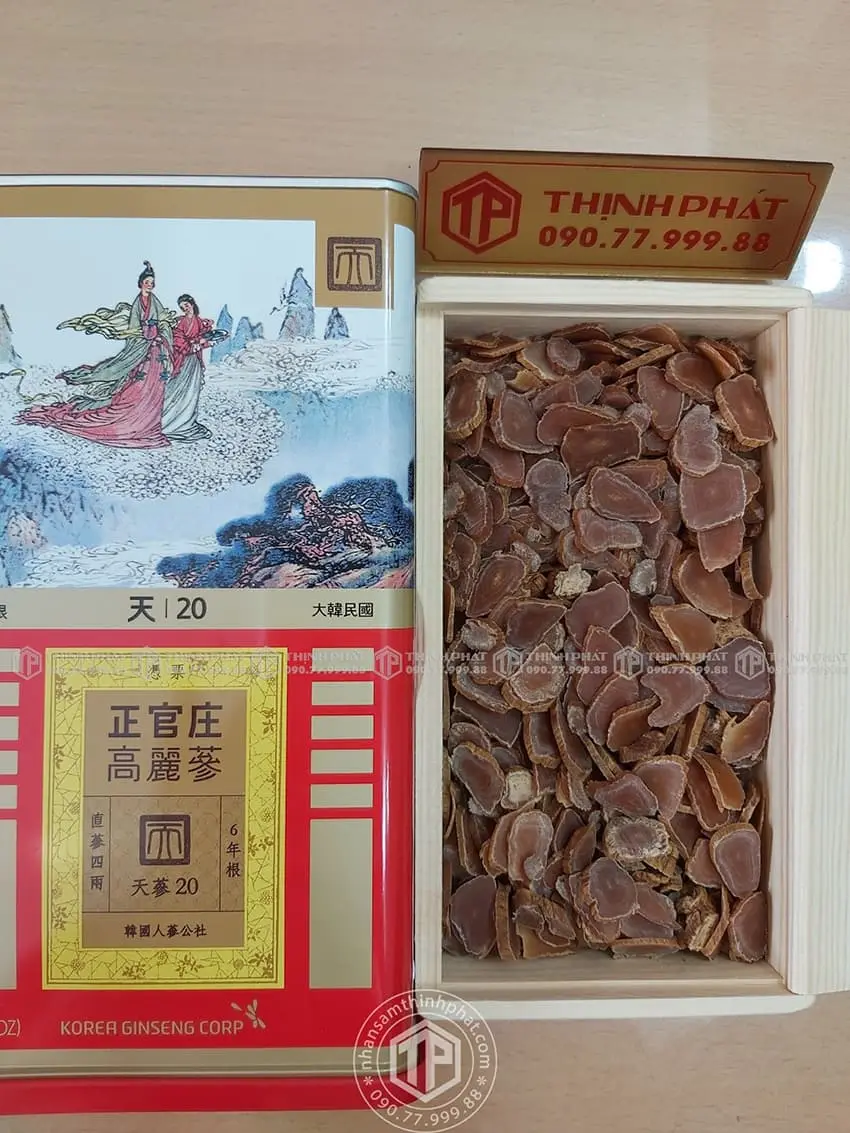 Thiên sâm chính phủ KGC Jung Kwan Jang thượng hạng Heaven 150g 20PCS 7 củ