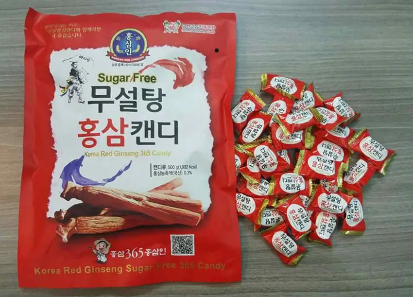 Kẹo hồng sâm Hàn Quốc không đường 365 500g Kẹo hồng sâm Hàn Quốc không đường 365 500g