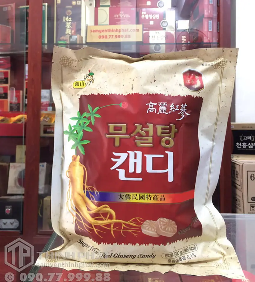 Kẹo hồng sâm Hàn Quốc không đường 500g