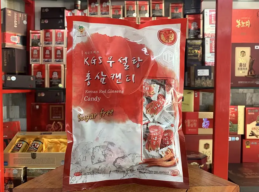 Kẹo hồng sâm không đường KGS 300g Kẹo hồng sâm không đường KGS 300g