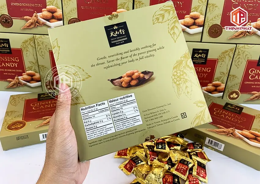 Kẹo nhân sâm cao cấp hộp 227g ít đường