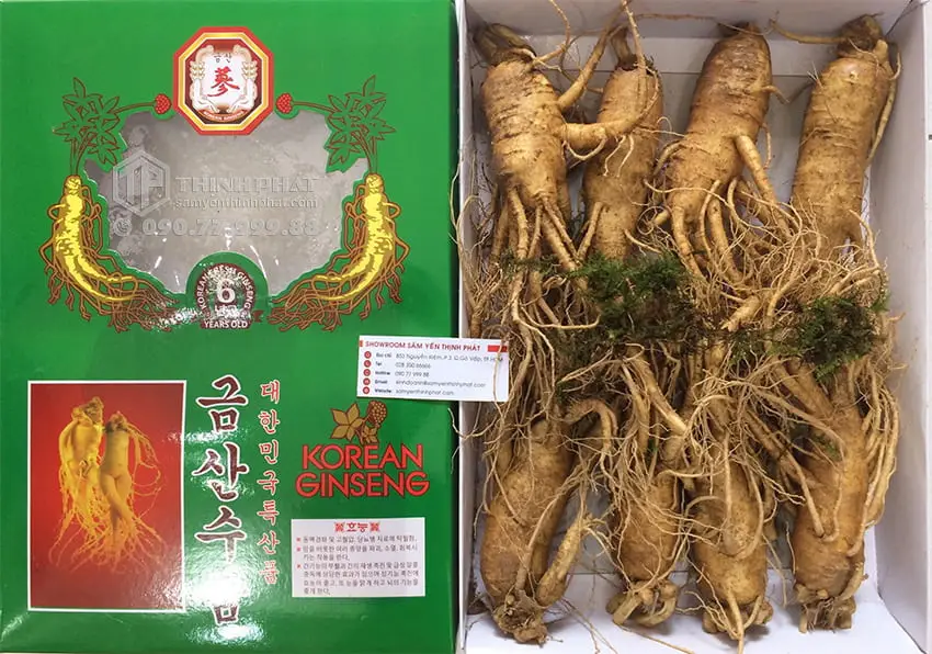 Nhân sâm tươi Hàn Quốc loại 8 củ 1 kg