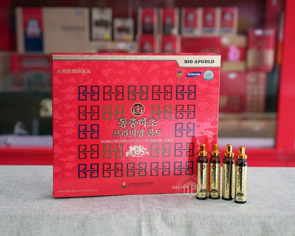Nước đông trùng hạ thảo Hàn Quốc hộp 20 ống Nước đông trùng hạ thảo Hàn Quốc hộp 20 ống