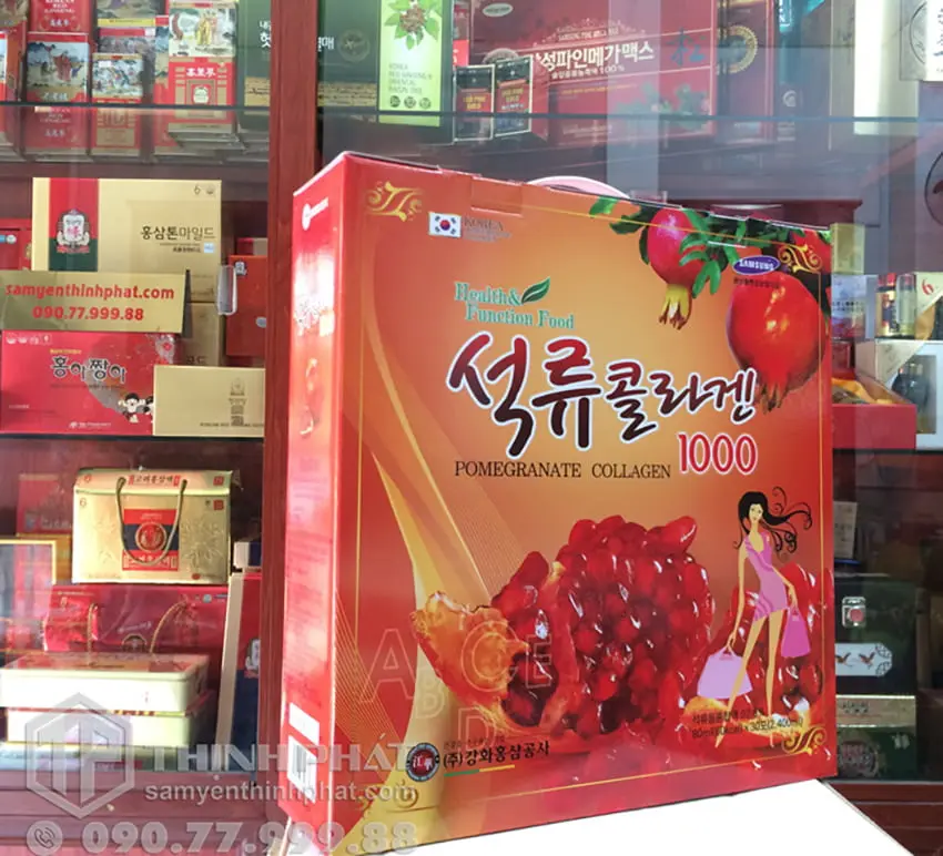 Nước ép lựu collagen Kanghwa Hàn Quốc hộp 30 gói