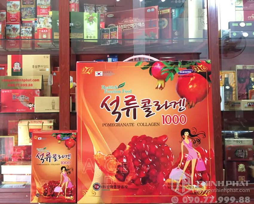 Nước ép lựu collagen Kanghwa Hàn Quốc hộp 30 gói