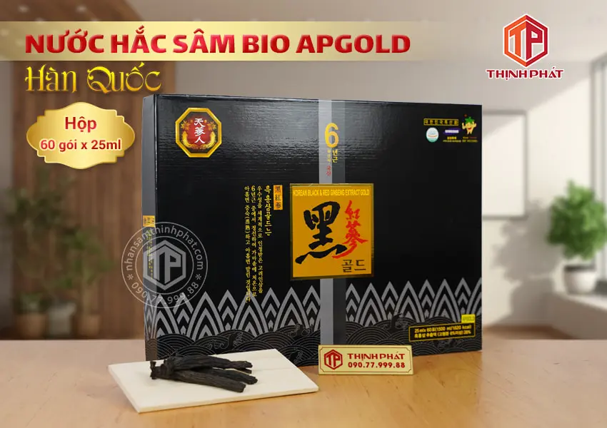Nước hắc sâm Bio Apgold chính hãng Hàn Quốc 6 năm tuổi 60 gói Nước hắc sâm Bio Apgold chính hãng Hàn Quốc 6 năm tuổi 60 gói