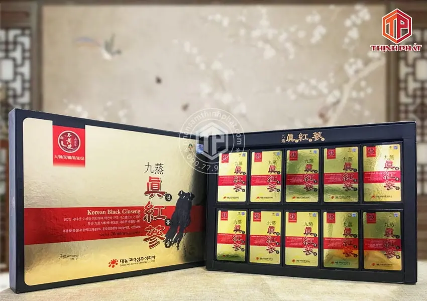 Nước hắc sâm Hàn Quốc cao cấp Daedong hộp 90 gói Nước hắc sâm Hàn Quốc cao cấp Daedong hộp 90 gói