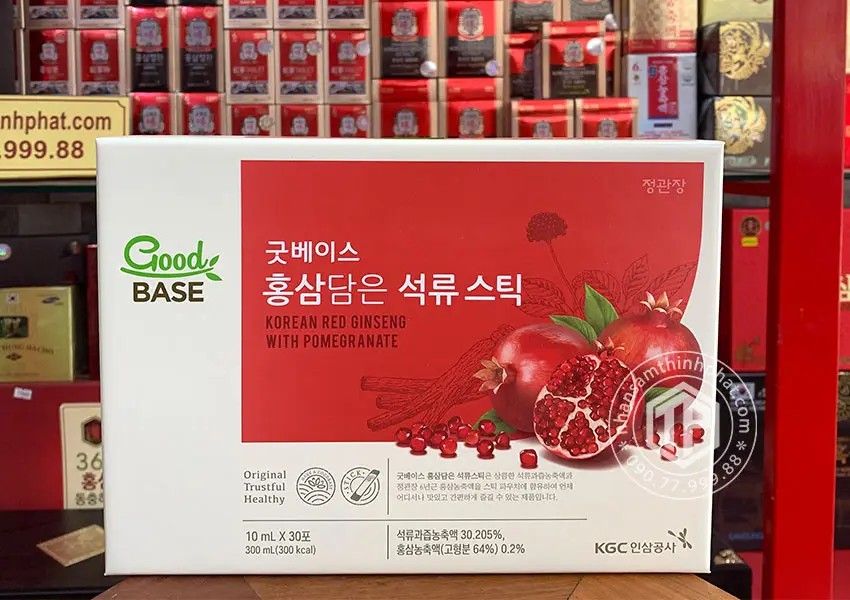 Nước hồng sâm lựu cao cấp KGC Hàn Quốc 30 gói x 10ml Nước hồng sâm lựu cao cấp KGC Hàn Quốc 30 gói x 10ml