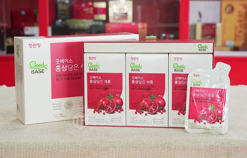 Nước hồng sâm lựu đỏ GoodBase KGC 30 gói x 50 ml Nước hồng sâm lựu đỏ GoodBase KGC 30 gói x 50 ml