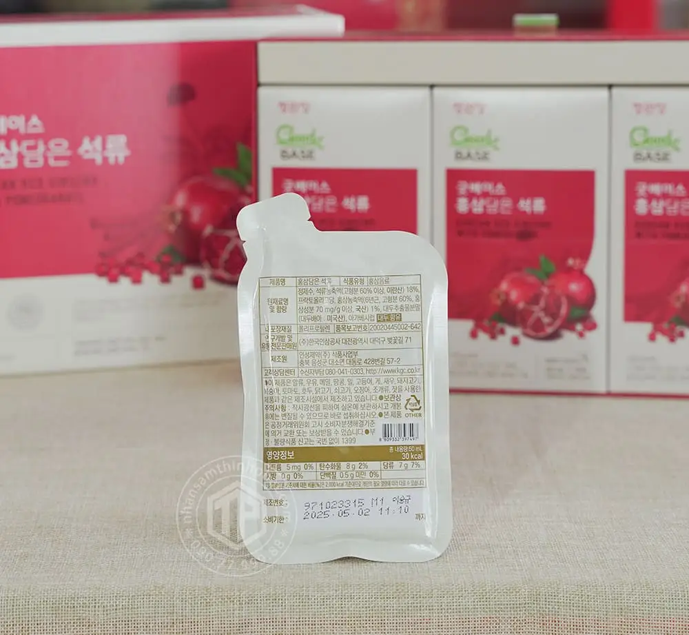 Nước hồng sâm lựu đỏ GoodBase KGC 30 gói x 50 ml Nước hồng sâm lựu đỏ GoodBase KGC 30 gói x 50 ml