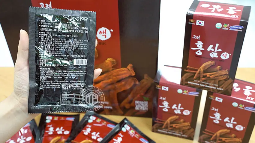 Nước hồng sâm Pocheon chính hãng sâm Hàn Quốc 6 năm tuổi hộp 30 gói Nước hồng sâm Pocheon chính hãng sâm Hàn Quốc 6 năm tuổi hộp 30 gói