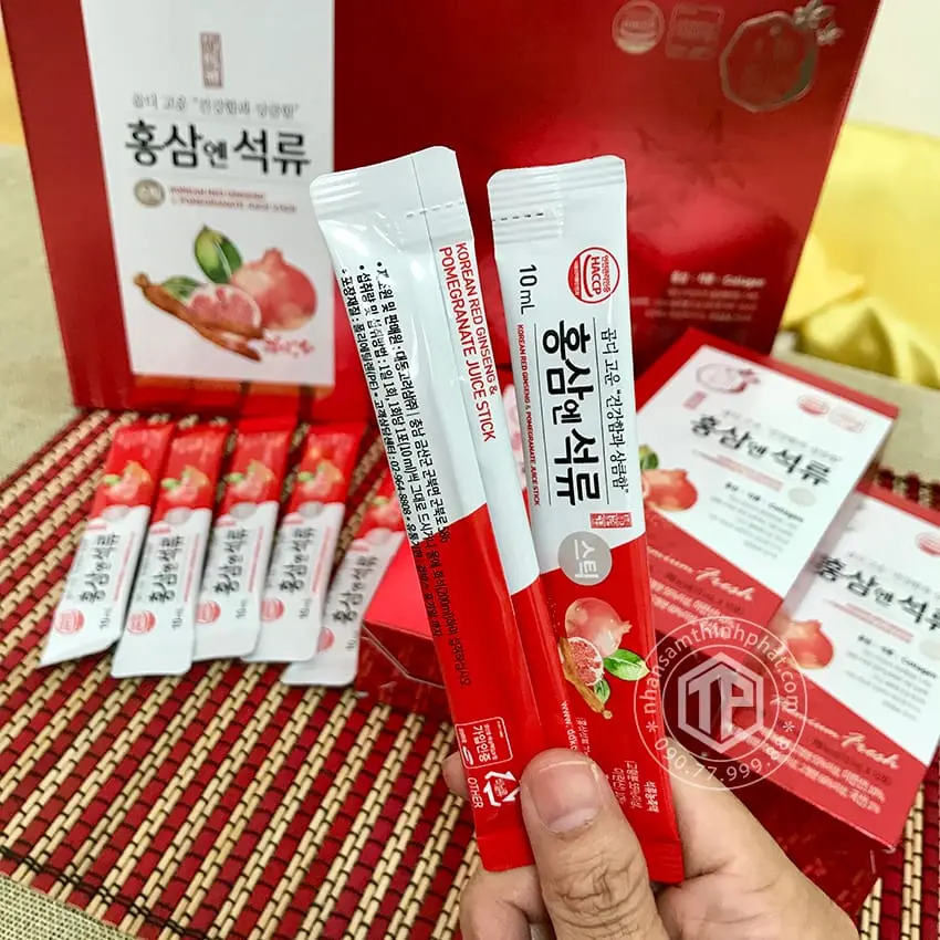 Nước lựu hồng sâm collagen chính hãng Daedong Hàn Quốc hộp 30 gói x 10ml Nước lựu hồng sâm collagen chính hãng Daedong Hàn Quốc hộp 30 gói x 10ml