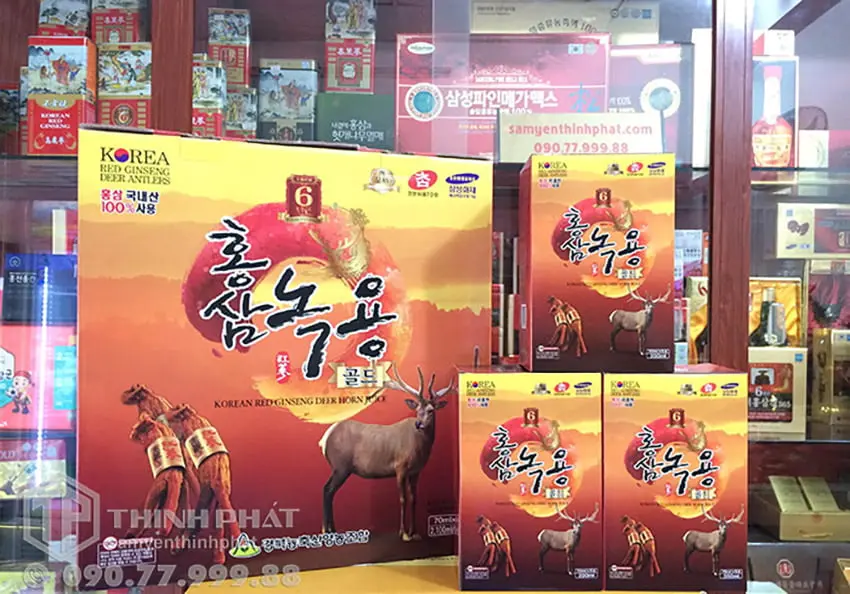 Nước tinh chất hồng sâm nhung hươu Hàn Quốc hộp 30 gói