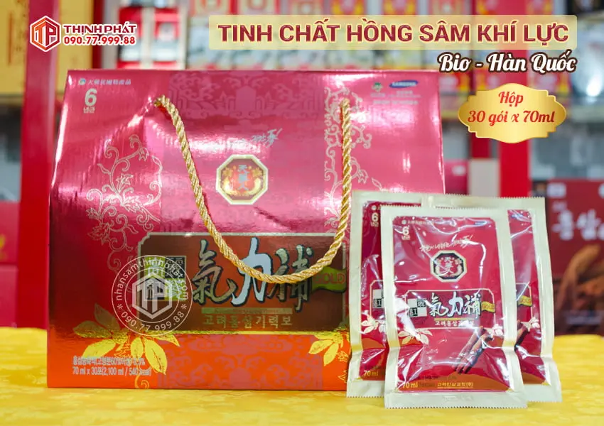 Tinh chất hồng sâm khí lực dạng nước hộp 30 gói sâm Hàn Quốc chính hãng Bio Tinh chất hồng sâm khí lực dạng nước hộp 30 gói sâm Hàn Quốc chính hãng Bio