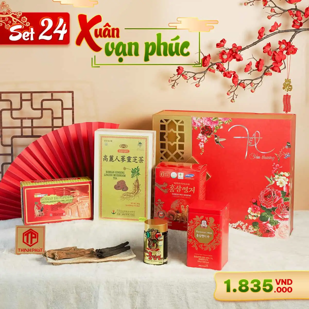 Hộp Quà Xuân Vạn Phúc - Set 24 giá 1.835.000 đ Hộp Quà Xuân Vạn Phúc - Set 24