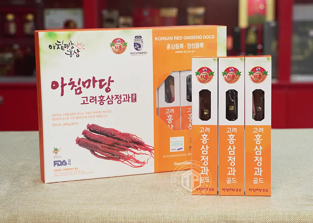Hồng sâm củ tẩm mật ong Geumsan sâm Hàn Quốc 6 năm tuổi 8 củ lớn hộp 300g Hồng sâm củ tẩm mật ong Geumsan sâm Hàn Quốc 6 năm tuổi 8 củ lớn hộp 300g