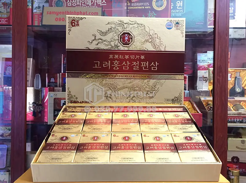 Hồng sâm lát tẩm mật ong chính hãng Bio ApGold sâm Hàn Quốc 6 năm tuổi Hồng sâm lát tẩm mật ong chính hãng Bio ApGold sâm Hàn Quốc 6 năm tuổi