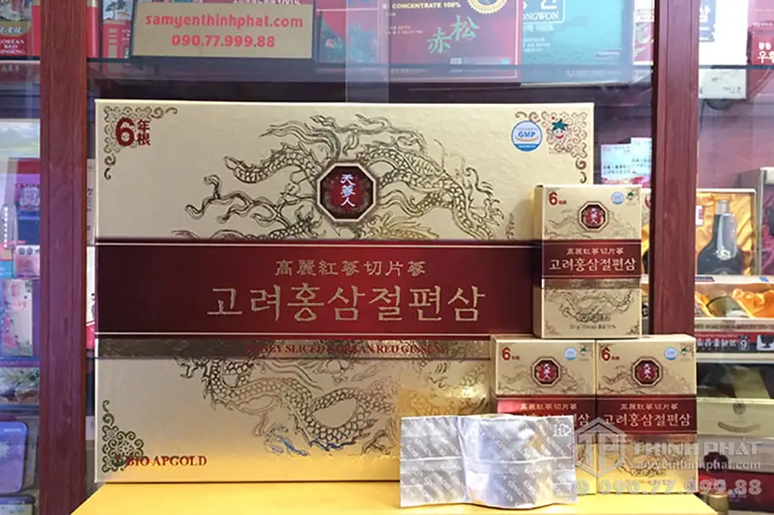 Hồng sâm lát tẩm mật ong chính hãng Bio ApGold sâm Hàn Quốc 6 năm tuổi Hồng sâm lát tẩm mật ong chính hãng Bio ApGold sâm Hàn Quốc 6 năm tuổi