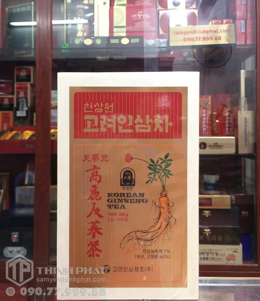 Trà hồng sâm Hàn Quốc chính hãng hộp gỗ 100 gói Trà hồng sâm Hàn Quốc chính hãng hộp gỗ 100 gói