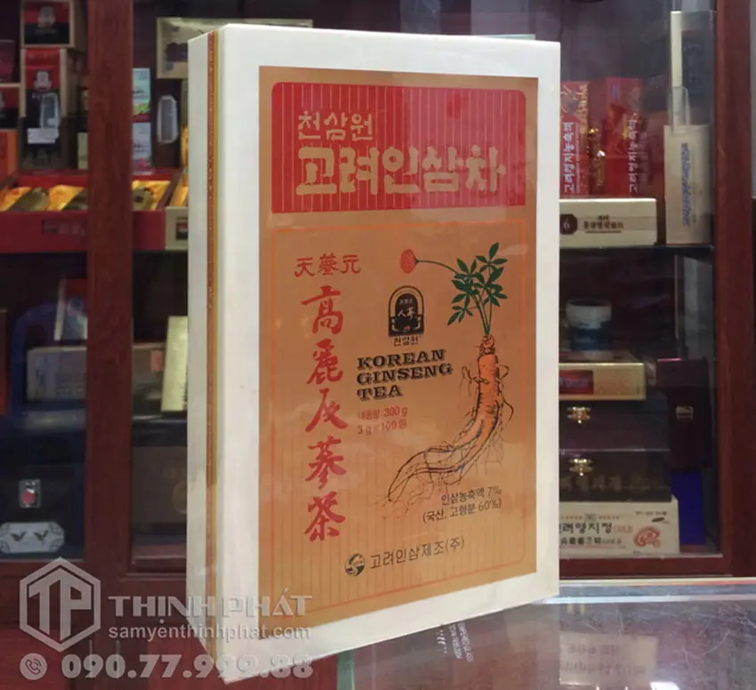 Trà hồng sâm Hàn Quốc chính hãng hộp gỗ 100 gói Trà hồng sâm Hàn Quốc chính hãng hộp gỗ 100 gói
