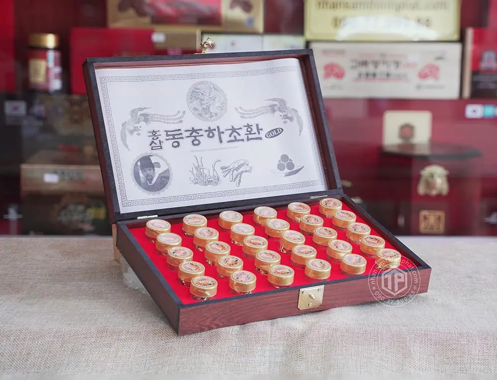 Đông trùng hạ thảo nhân sâm Hàn Quốc hộp 30 viên chính hãng Kang Hwa