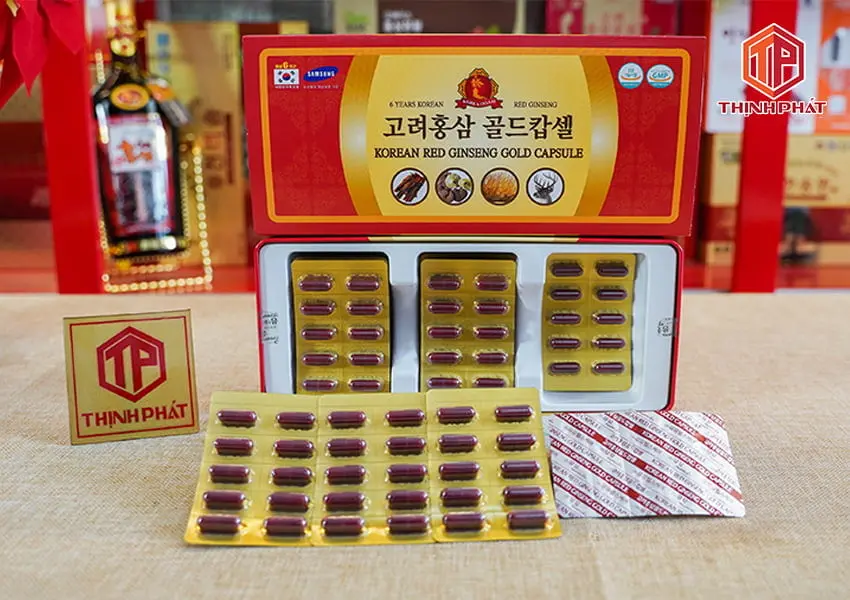 Viên đạm hồng sâm nhung hươu linh chi đông trùng hạ thảo insam Hàn Quốc 120 viên