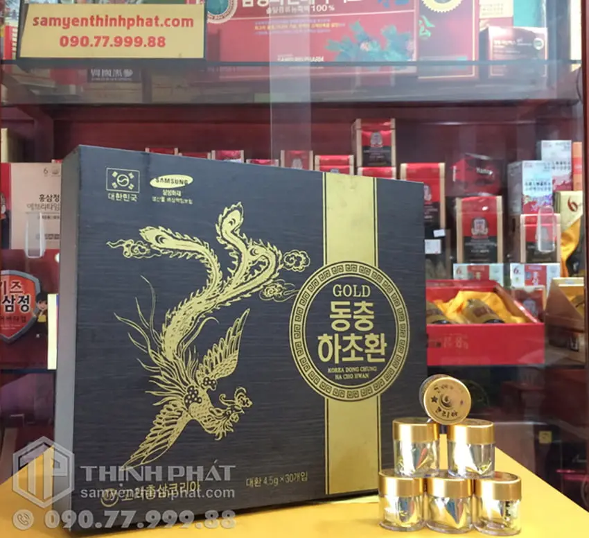 Viên đông trùng hạ thảo Hàn Quốc cao cấp hộp gỗ 30 viên Viên đông trùng hạ thảo Hàn Quốc cao cấp hộp gỗ 30 viên