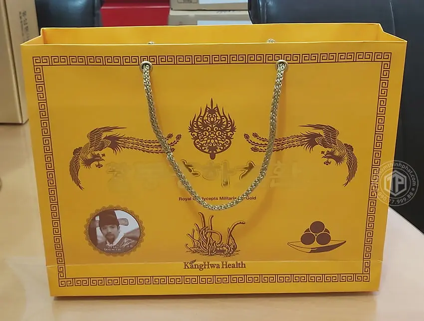 Viên đông trùng hạ thảo Hàn Quốc hộp gỗ vàng 30 viên Viên đông trùng hạ thảo Hàn Quốc hộp gỗ vàng 30 viên
