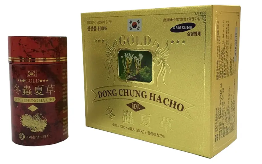 Viên đông trùng hạ thảo Hàn Quốc viên nén hộp 2 lọ x 100g Viên đông trùng hạ thảo Hàn Quốc viên nén hộp 2 lọ x 100g