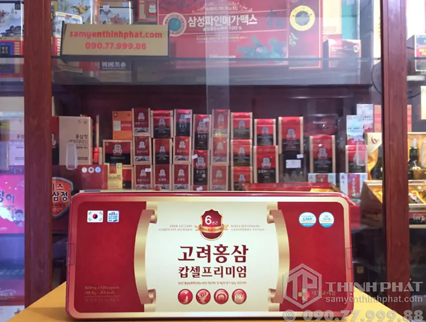 Viên hồng sâm nhung hươu linh chi đông trùng hạ thảo 120 viên Viên hồng sâm nhung hươu linh chi đông trùng hạ thảo 120 viên