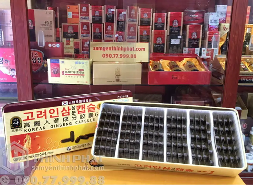 Viên hồng sâm nhung hươu linh chi Hàn Quốc hộp 120 viên Viên hồng sâm nhung hươu linh chi Hàn Quốc hộp 120 viên