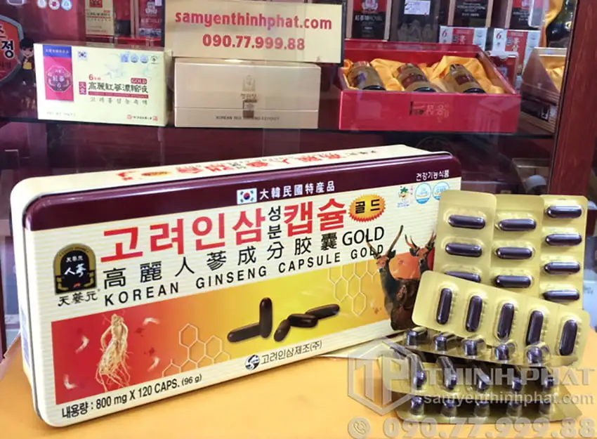 Viên hồng sâm nhung hươu linh chi Hàn Quốc hộp 120 viên Viên hồng sâm nhung hươu linh chi Hàn Quốc hộp 120 viên