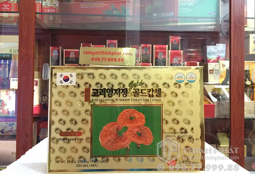 Viên linh chi Hàn Quốc KGS hộp giấy 120 viên Viên linh chi Hàn Quốc KGS hộp giấy 120 viên