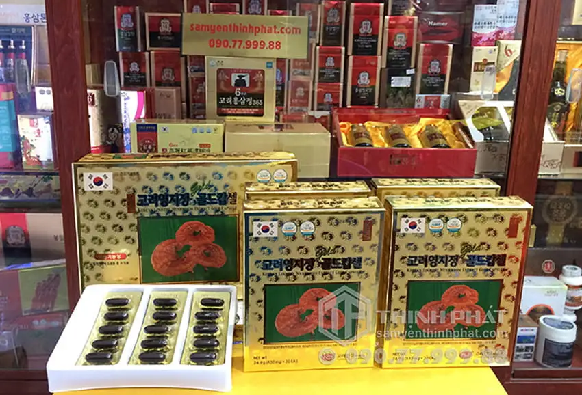 Viên linh chi Hàn Quốc KGS hộp giấy 120 viên Viên linh chi Hàn Quốc KGS hộp giấy 120 viên