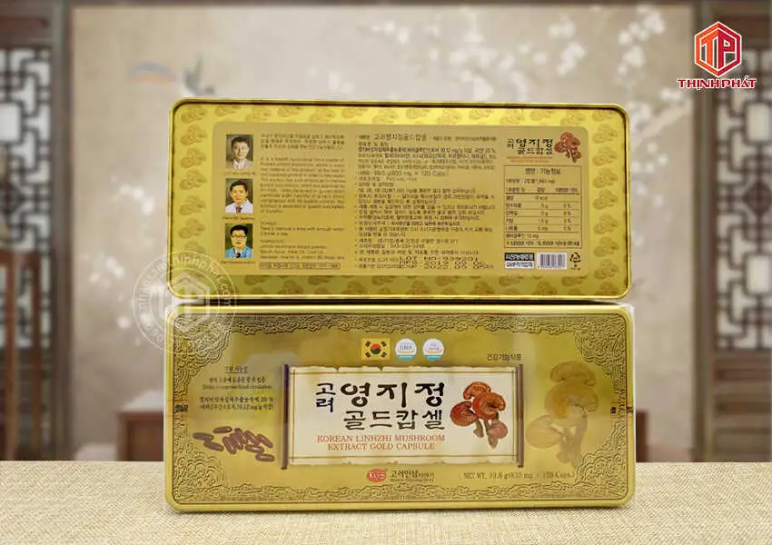 Viên linh chi Hàn Quốc KGS hộp thiếc 120 viên chính hãng Viên linh chi Hàn Quốc KGS hộp thiếc 120 viên chính hãng