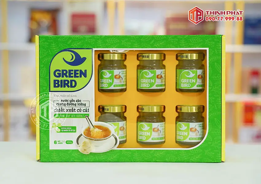 Yến chưng sẵn không đường 12% yến green bird