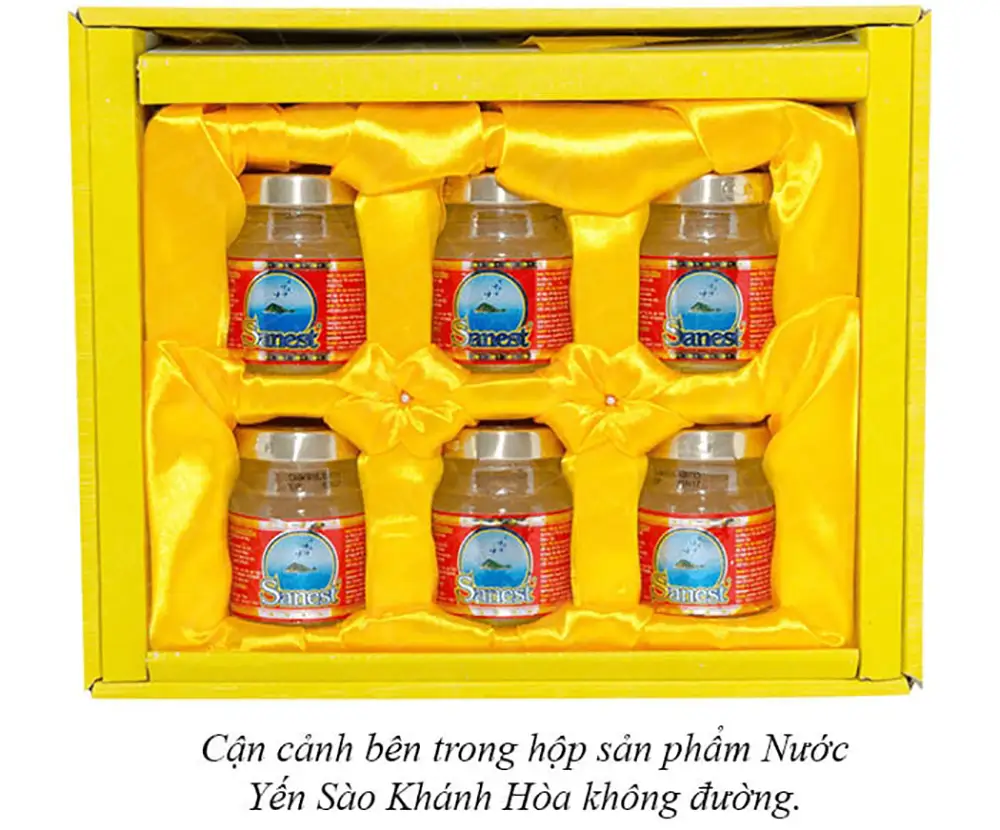 Yến Sào Sanest Khánh Hòa không đường hộp 6 lọ