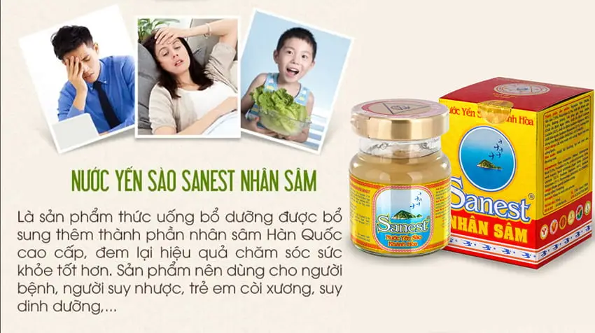 Yến Sào Sanest nhân sâm 1 lọ Yến Sào Sanest nhân sâm 1 lọ