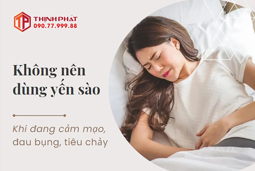 Không nên dùng yến sào khi đang cảm mạo, đau bụng, tiêu chảy Không nên dùng yến sào khi đang cảm mạo, đau bụng, tiêu chảy