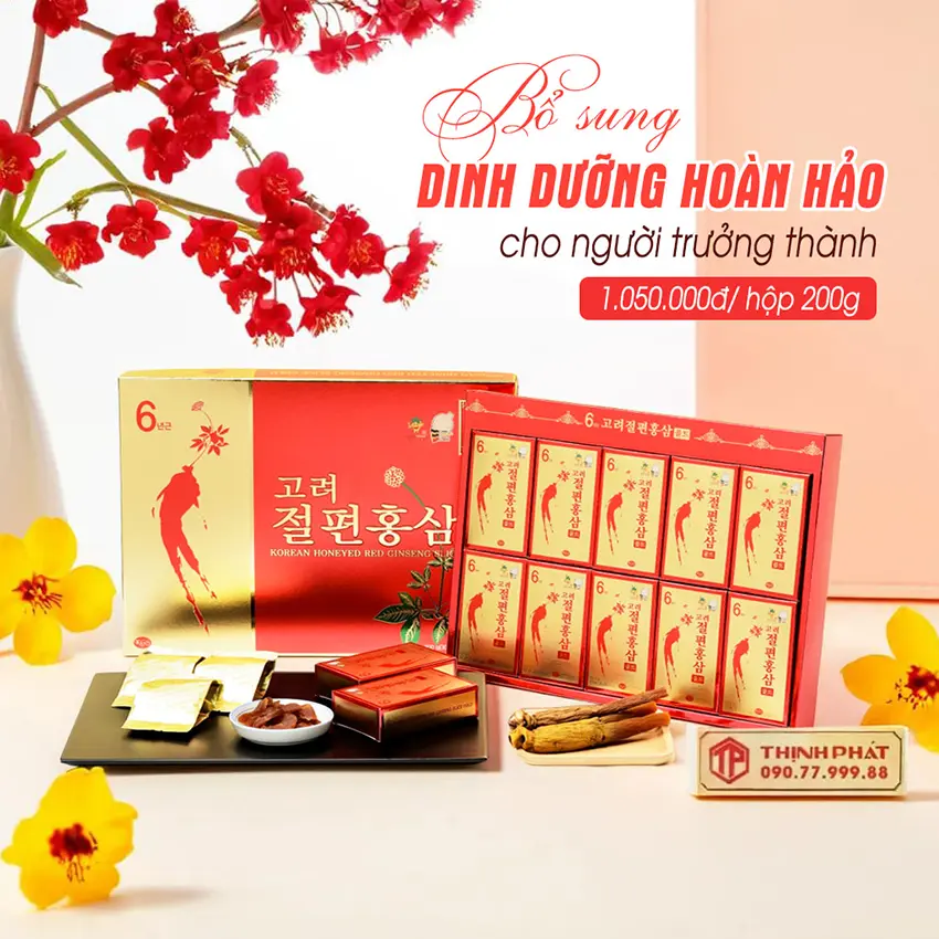 Sâm lát tẩm mật ong KGS chính hãng Hàn Quốc