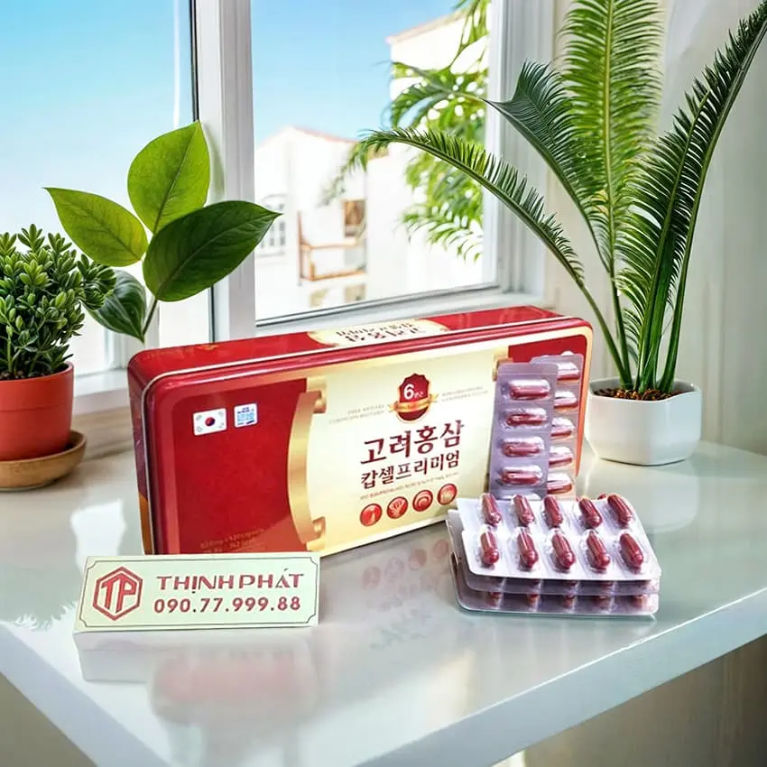 Viên hồng sâm nhung hươu linh chi đông trùng hạ thảo 120 viên