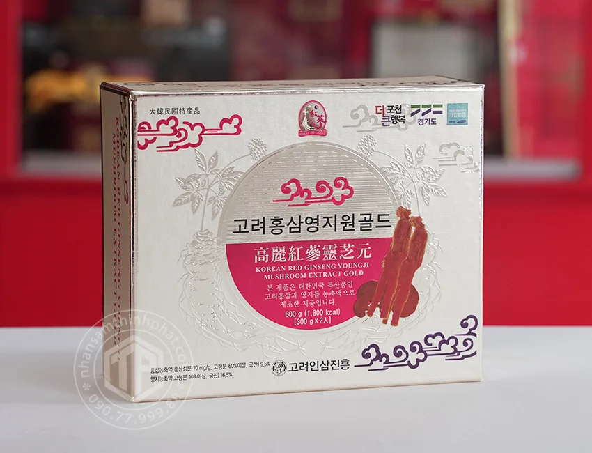 Cao hồng sâm linh chi Hàn Quốc Gold hộp 2 lọ x 300g Cao hồng sâm linh chi Hàn Quốc Gold hộp 2 lọ x 300g