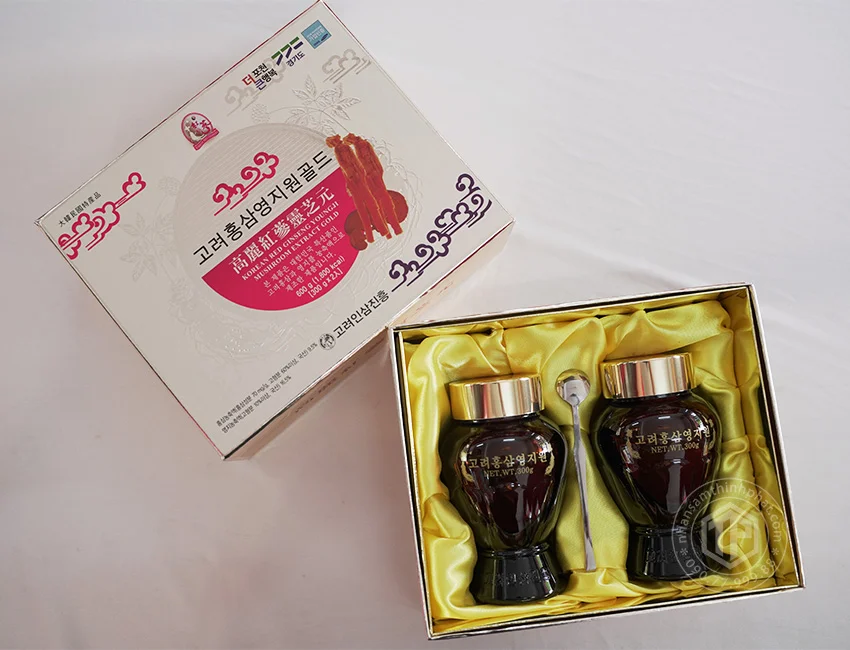 Cao hồng sâm linh chi Hàn Quốc Gold hộp 2 lọ x 300g Cao hồng sâm linh chi Hàn Quốc Gold hộp 2 lọ x 300g