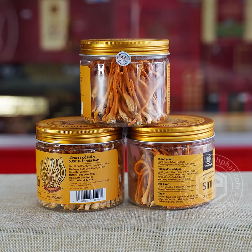 Nấm đông trùng hạ thảo sợi khô lọ 15g Nấm đông trùng hạ thảo sợi khô lọ 15g