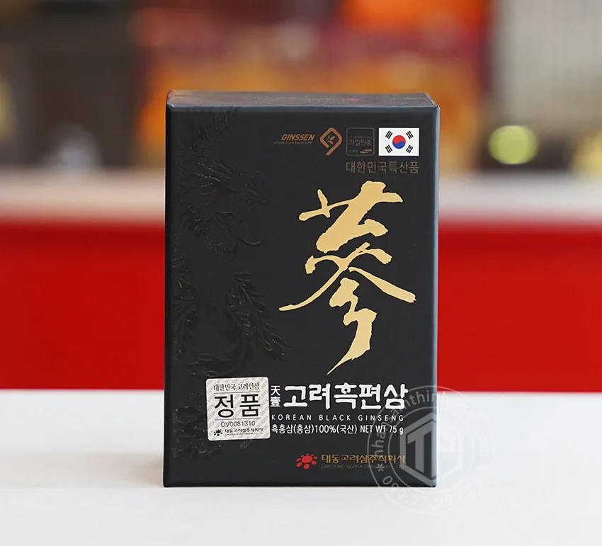 Hắc sâm củ khô thái lát Daedong lọ 75g