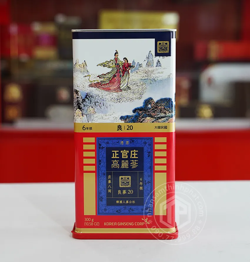 Hồng sâm củ khô Hàn Quốc KGC 300g Hộp 14 củ sâm chính phủ nhập khẩu chính hãng Hàn Quốc Hồng sâm củ khô Hàn Quốc KGC 300g Hộp 14 củ sâm chính phủ nhập khẩu chính hãng Hàn Quốc
